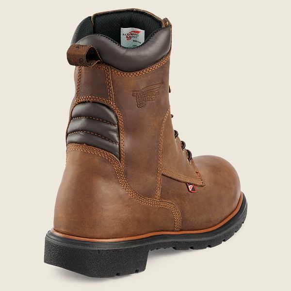 レッド ウィング(Red Wing) DynaForce® - 8インチの安全つま先 ブーツ メンズ ブラウン JP95236